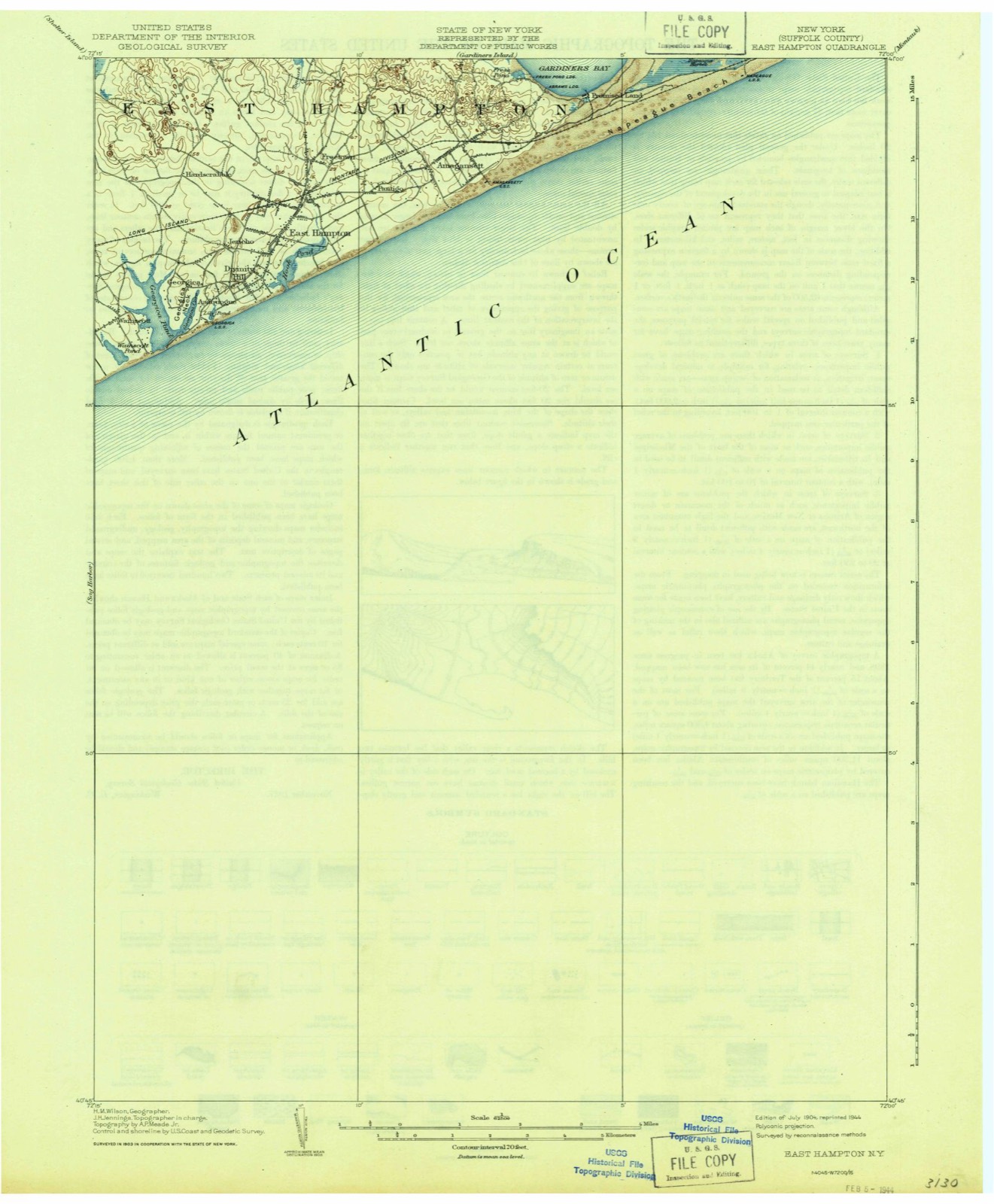 Topographic sheet of Devon, surveyed 1904