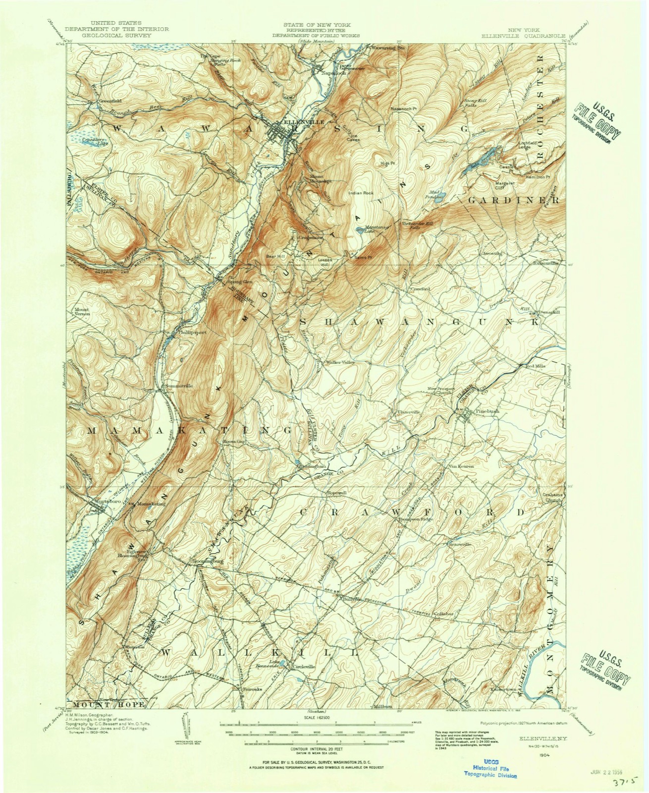 Topographic sheet of High View, surveyed 1904