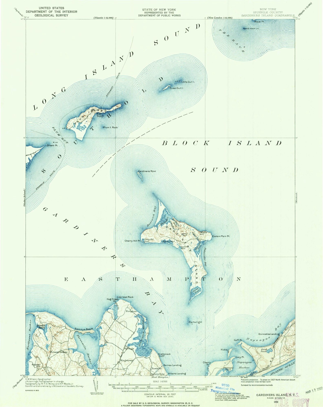 Topographic sheet of Eastside, surveyed 1903