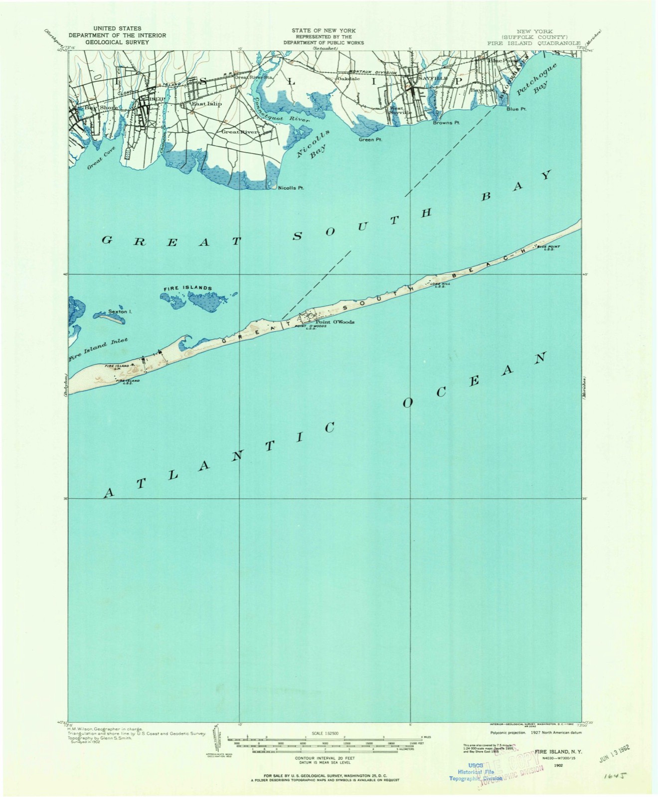 Topographic sheet of Islip, surveyed 1902