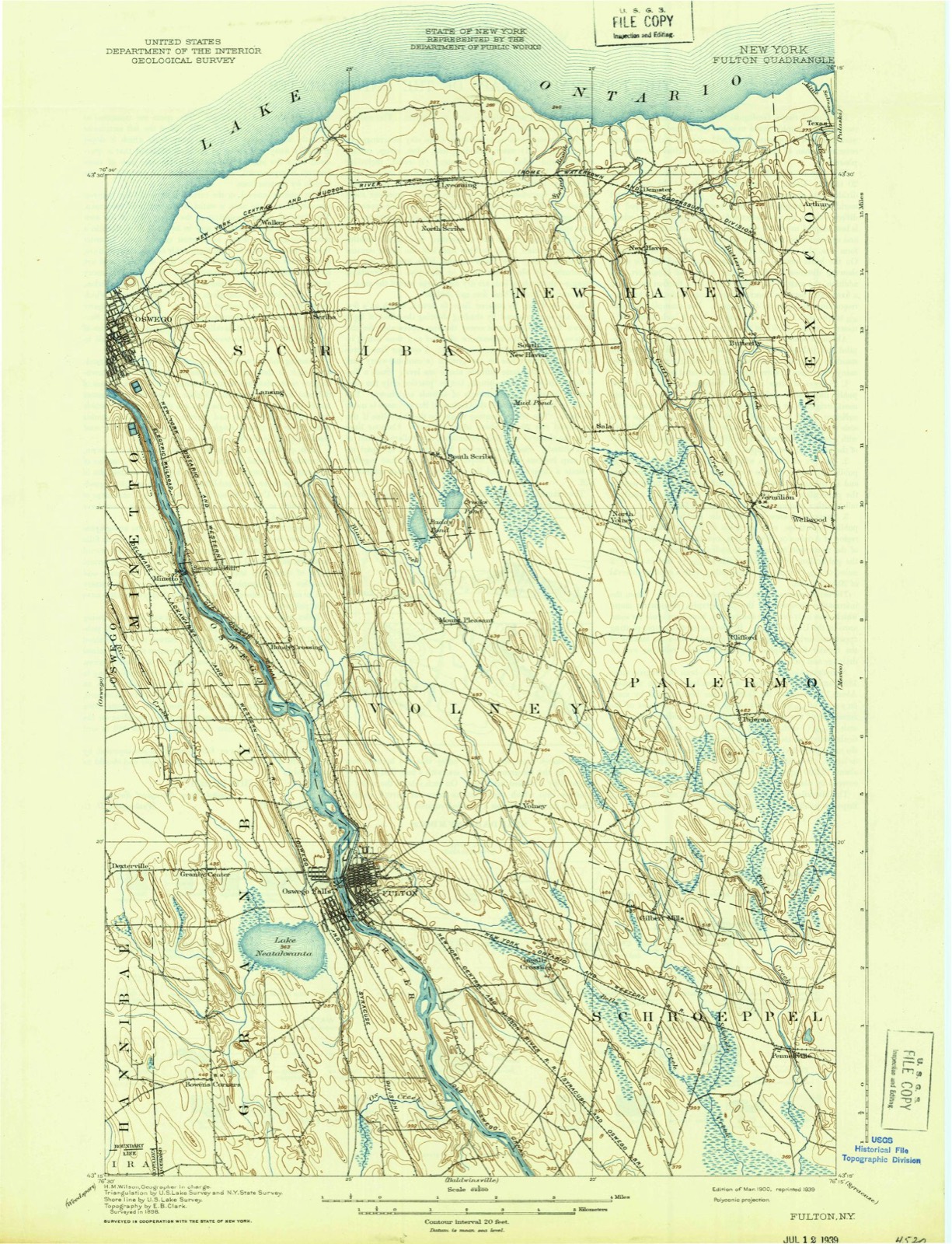 Topographic sheet of Demster, surveyed 1900