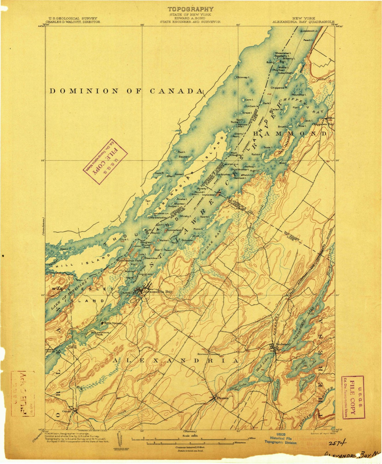 Topographic sheet of Omar, surveyed 1903