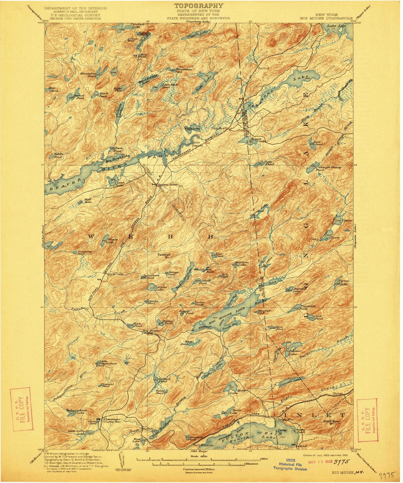 Topographic sheet of Eagle Bay, surveyed 1903