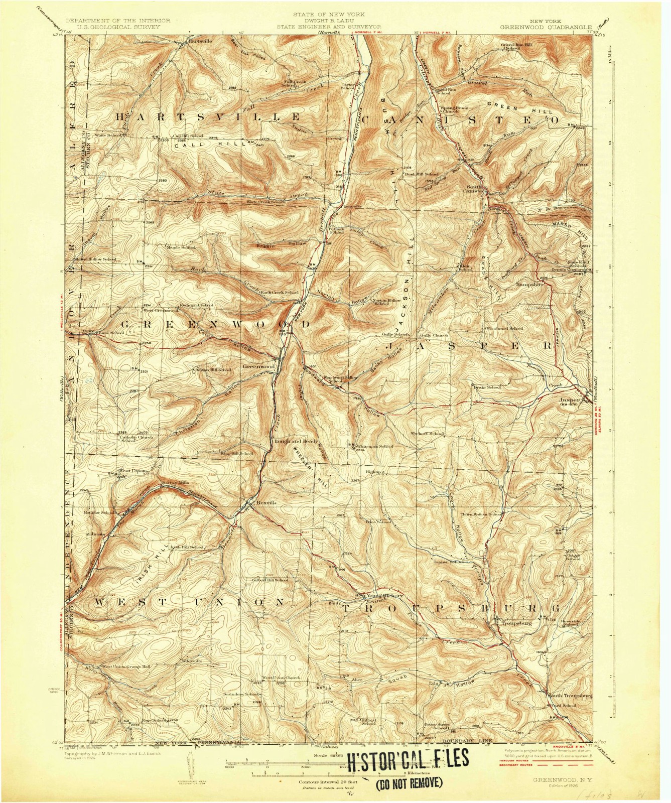 Topographic sheet of West Union, surveyed 1926