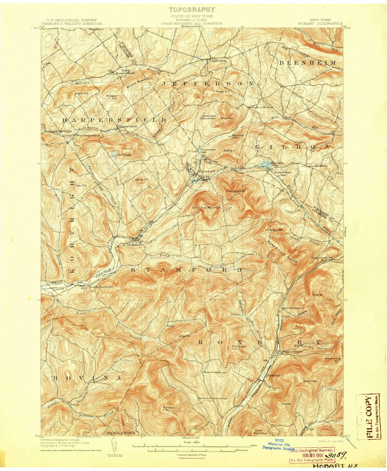 Topographic sheet of Roxbury, surveyed 1904