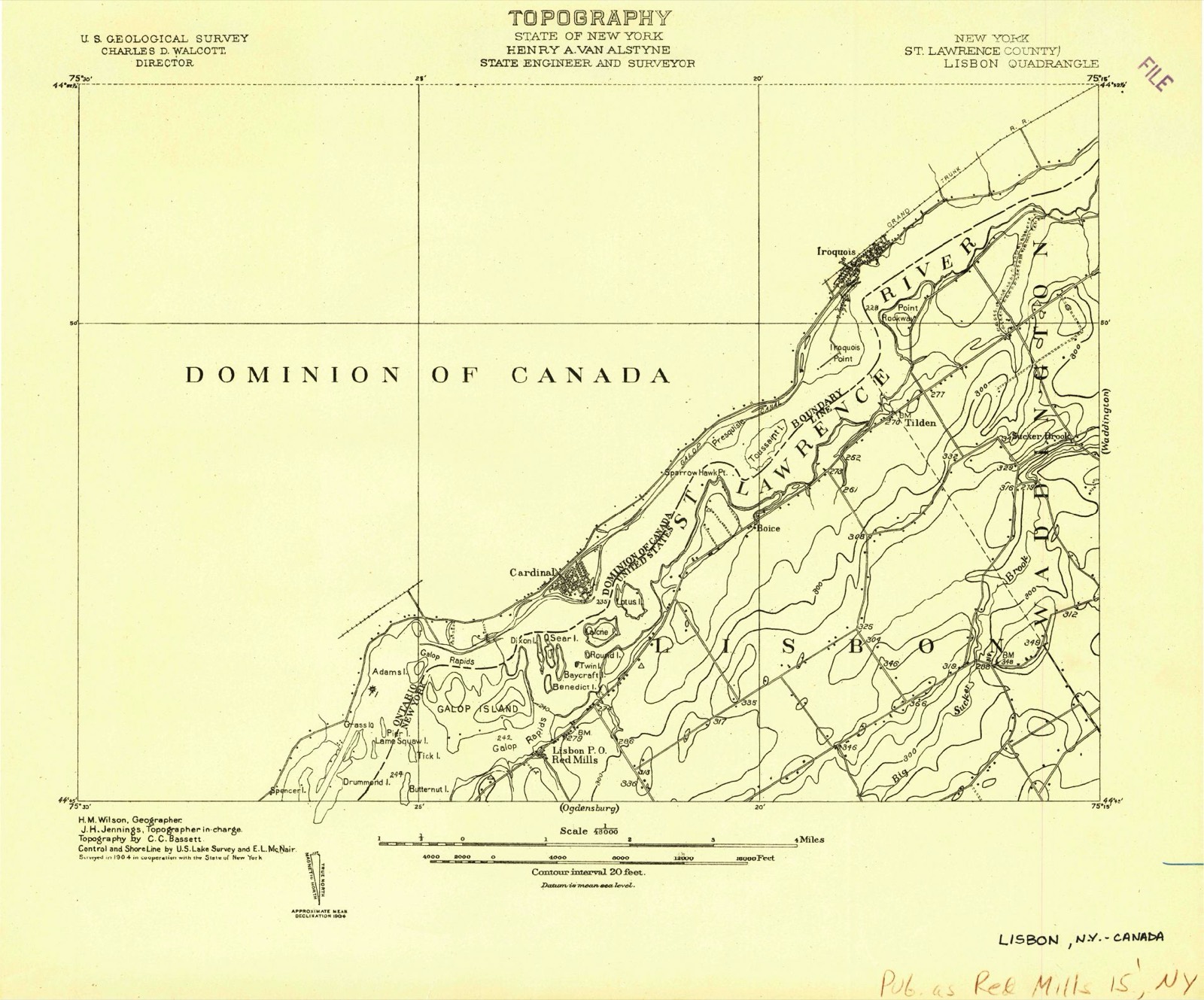 Topographic sheet of Pine Grove, surveyed 1904