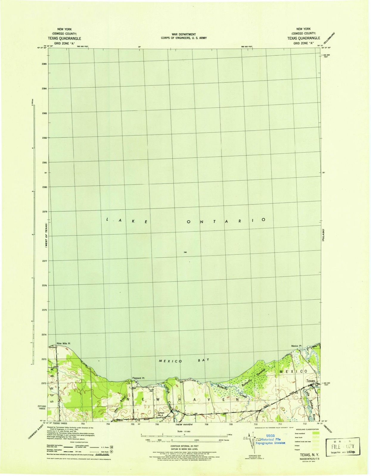 Topographic sheet of Texas, surveyed 1943