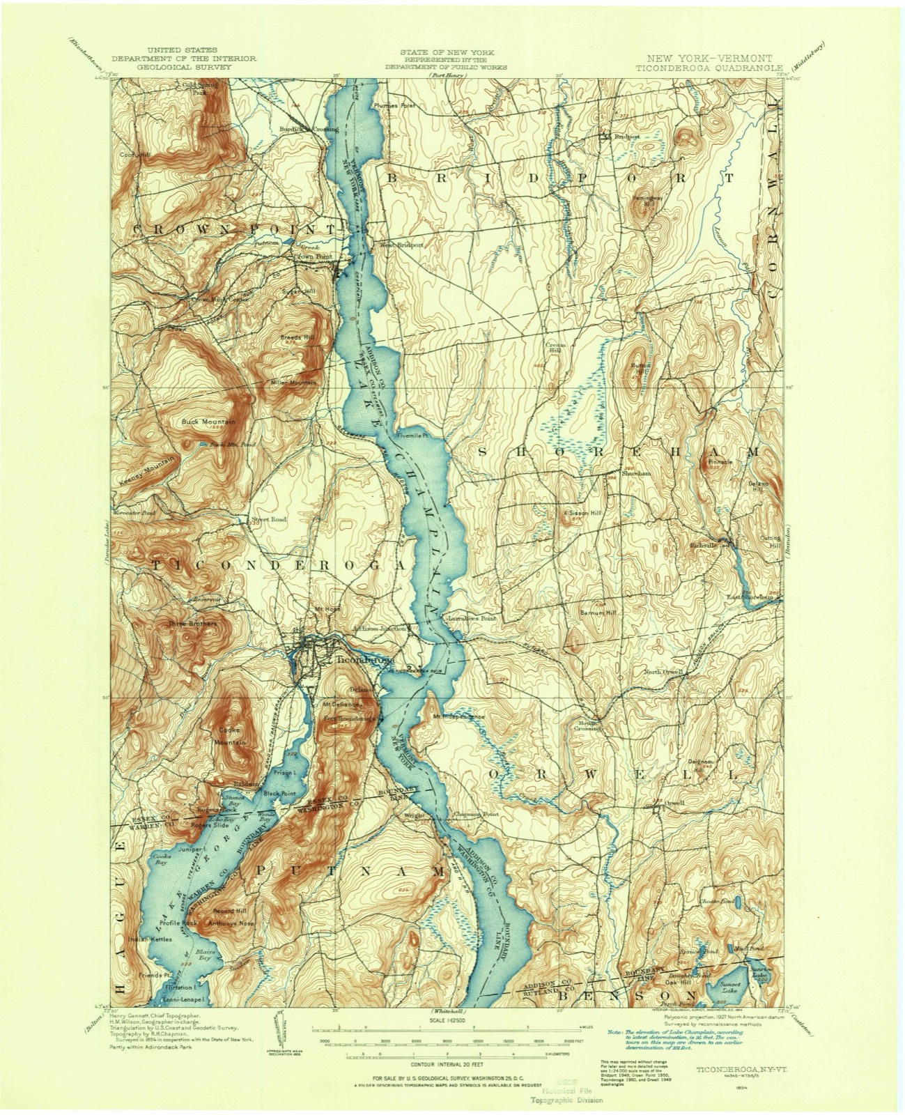 Topographic sheet of Baldwin, surveyed 1894