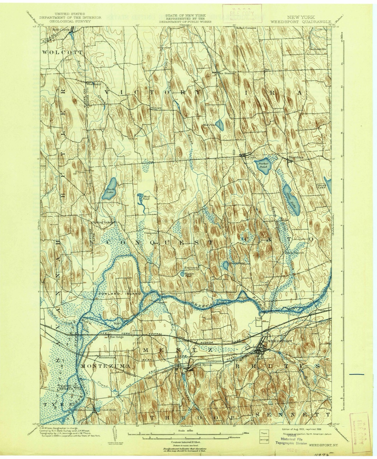 Topographic sheet of Howland, surveyed 1902