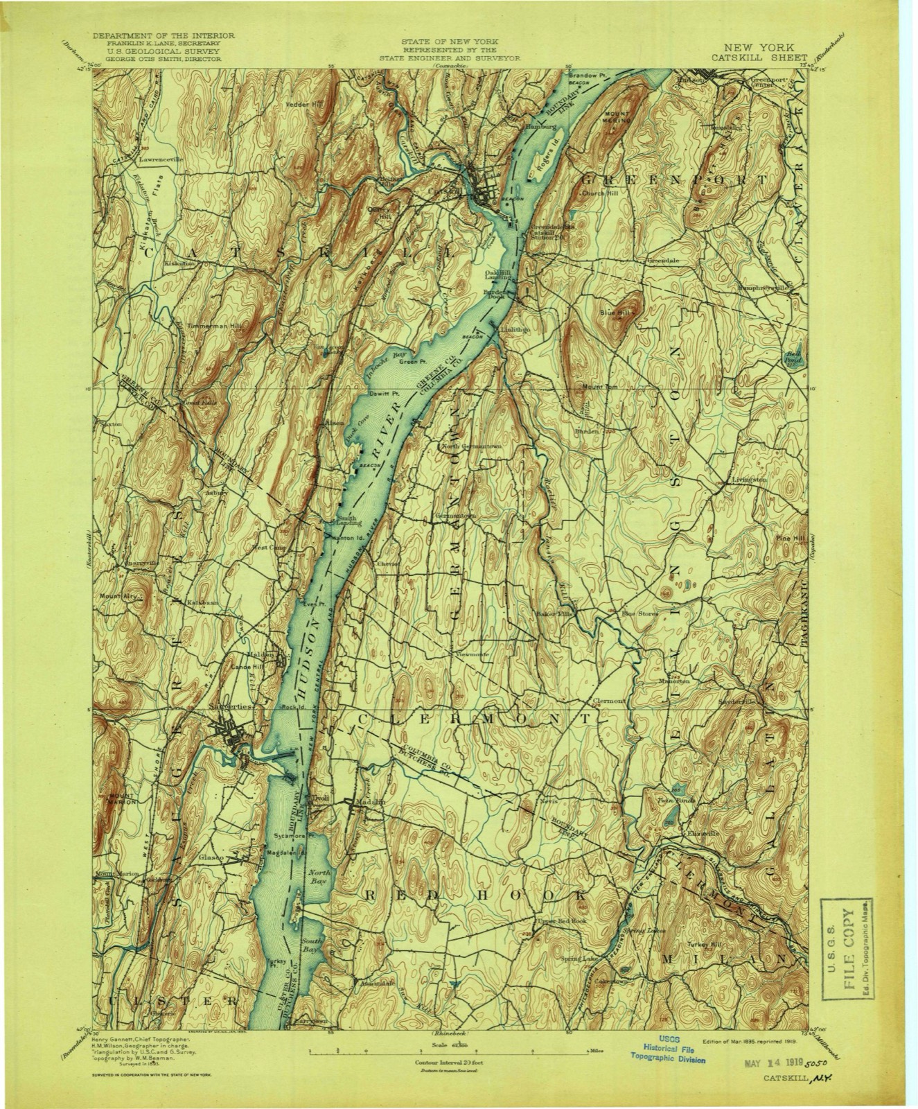 Topographic sheet of Flatbush, surveyed 1895