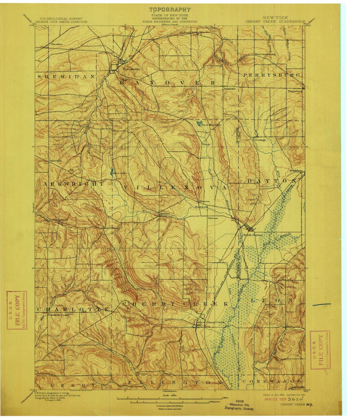 Topographic sheet of Leon, surveyed 1900