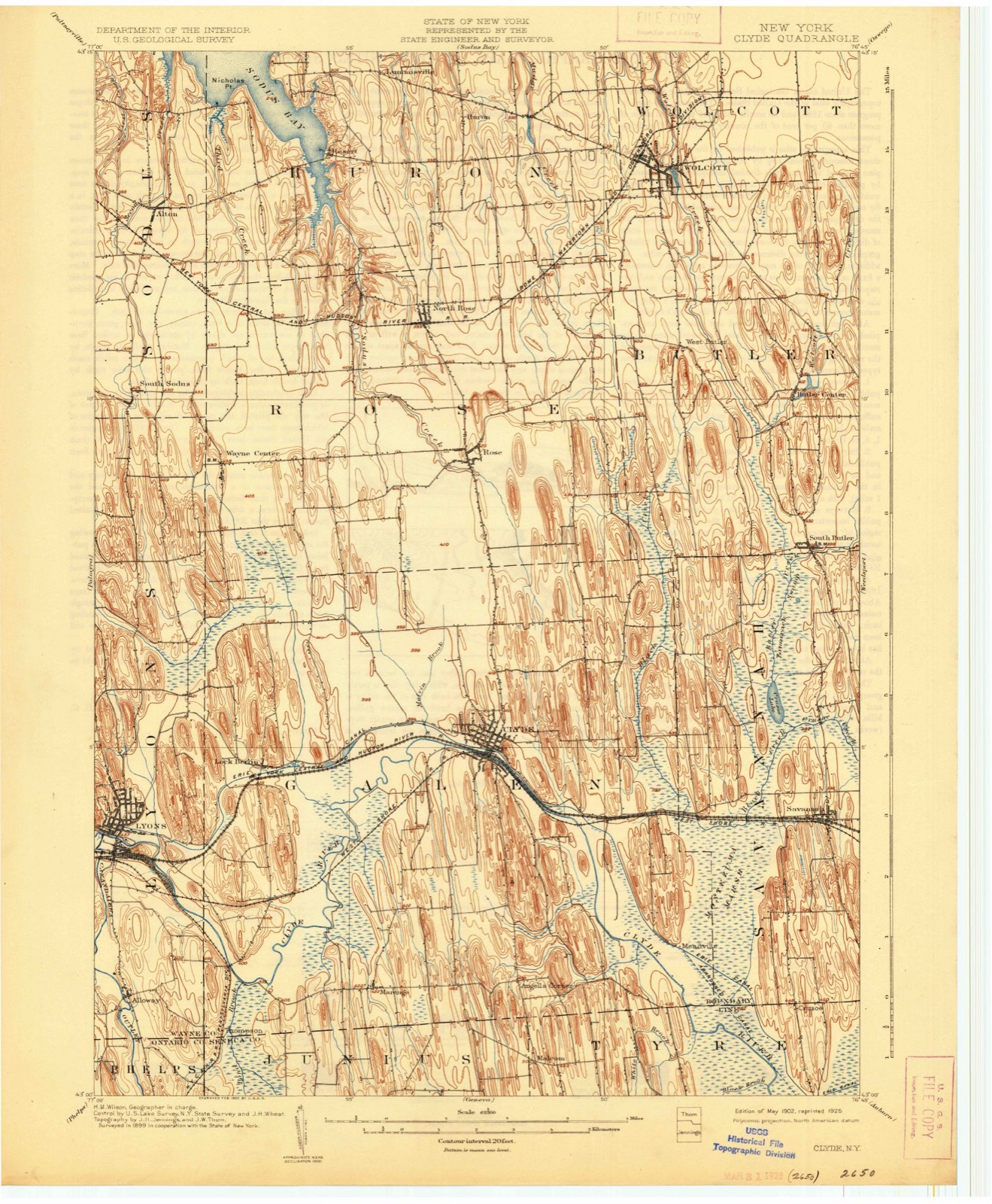 Topographic sheet of Malcon, surveyed 1902
