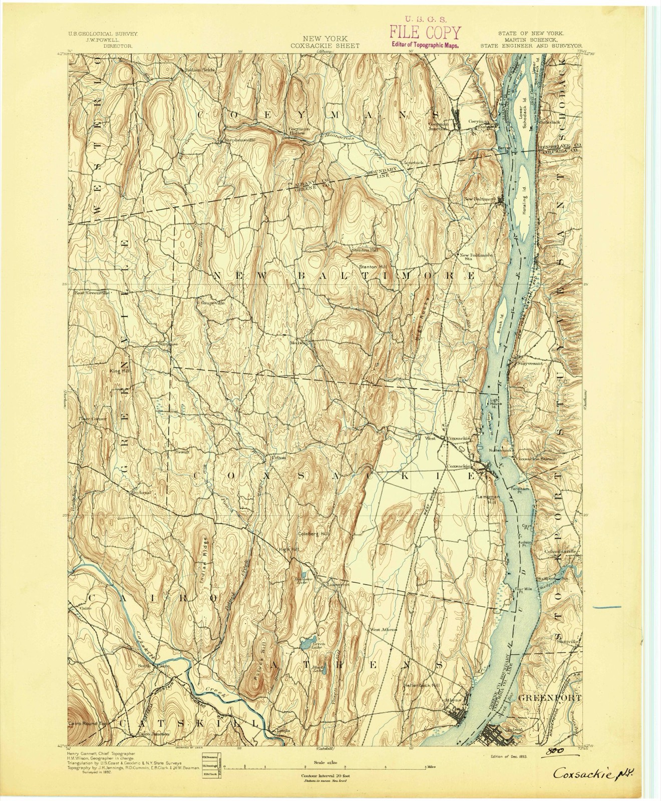 Topographic sheet of Limestreet, surveyed 1893
