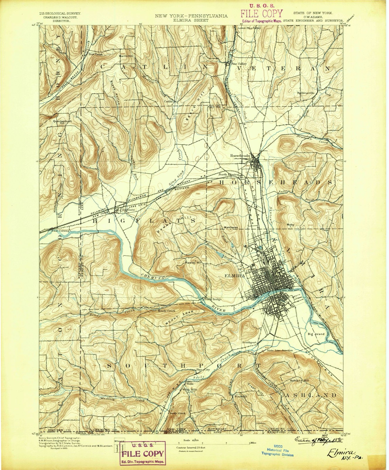 Topographic sheet covering Park Church, surveyed 1895
