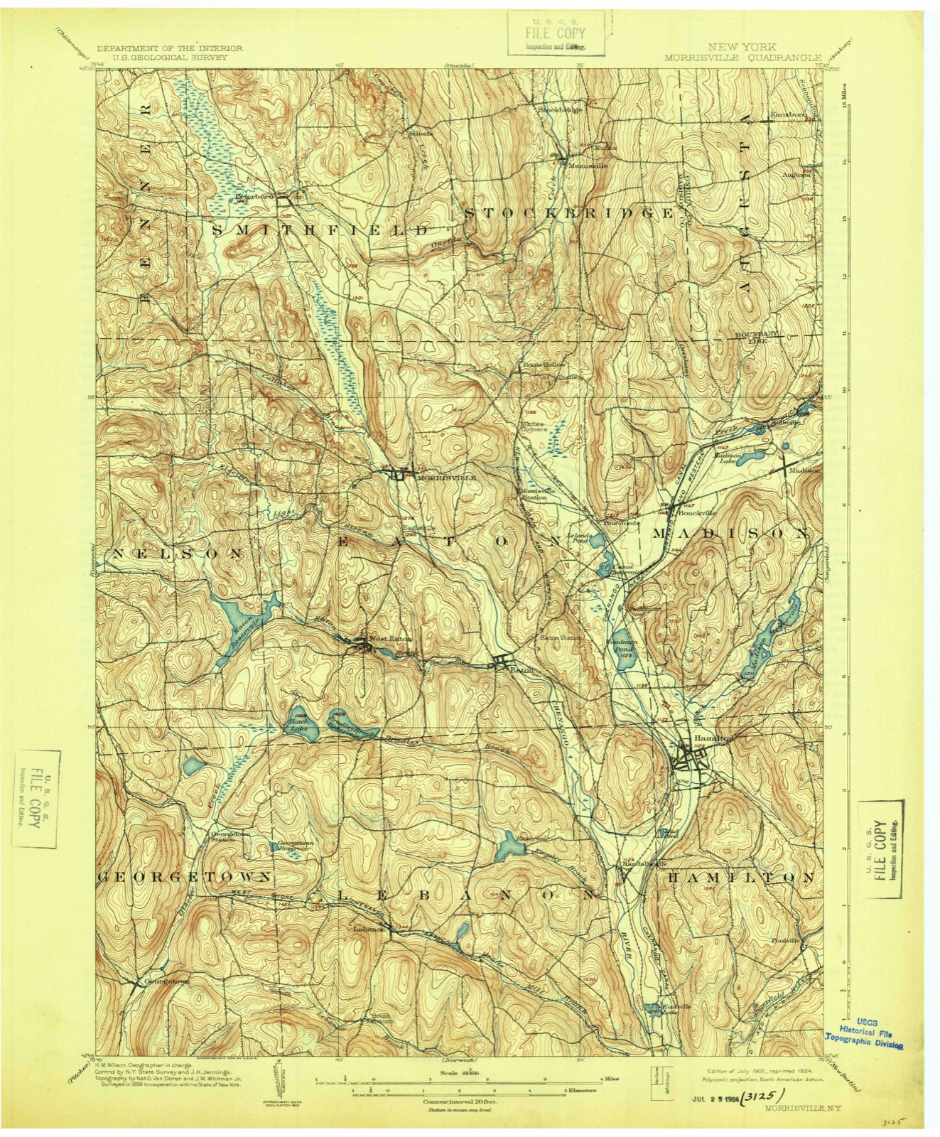 Topographic sheet of Eagleville, surveyed 1902