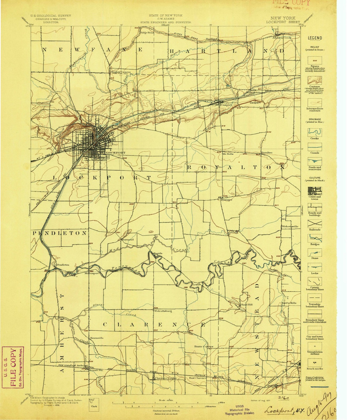 Topographic sheet of Rapids, surveyed 1897