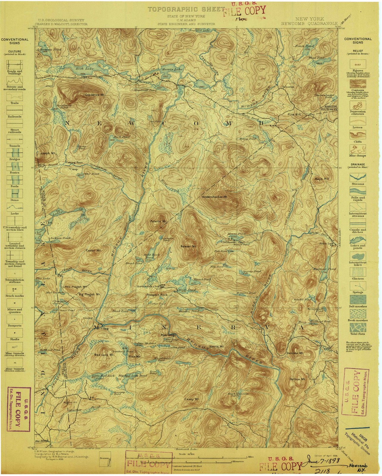 Topographic sheet of Stillwater, surveyed 1898