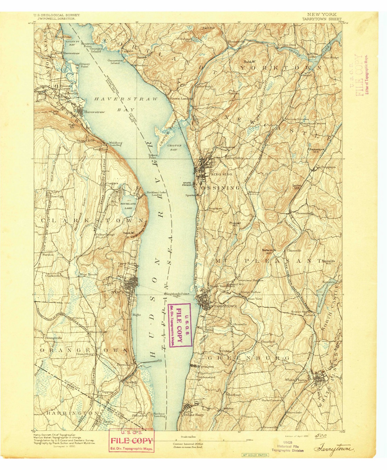 Topographic sheet of Worthington, surveyed 1892