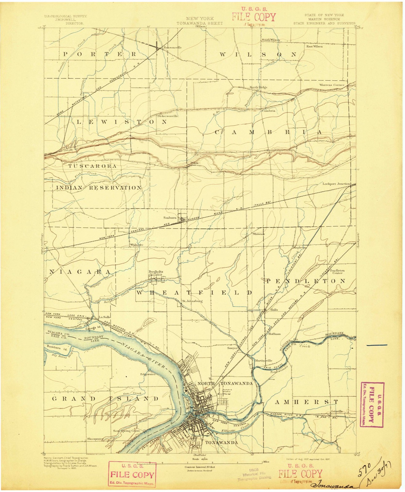 Topographic sheet of Hoffman, surveyed 1897