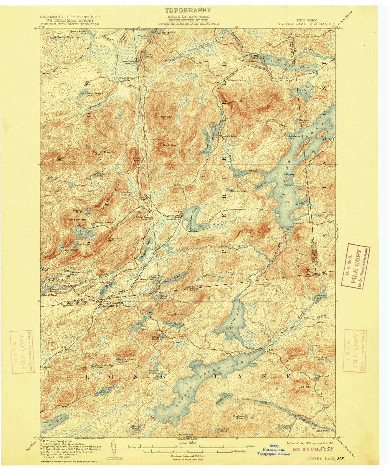 Topographic sheet of Mount Arab, surveyed 1907