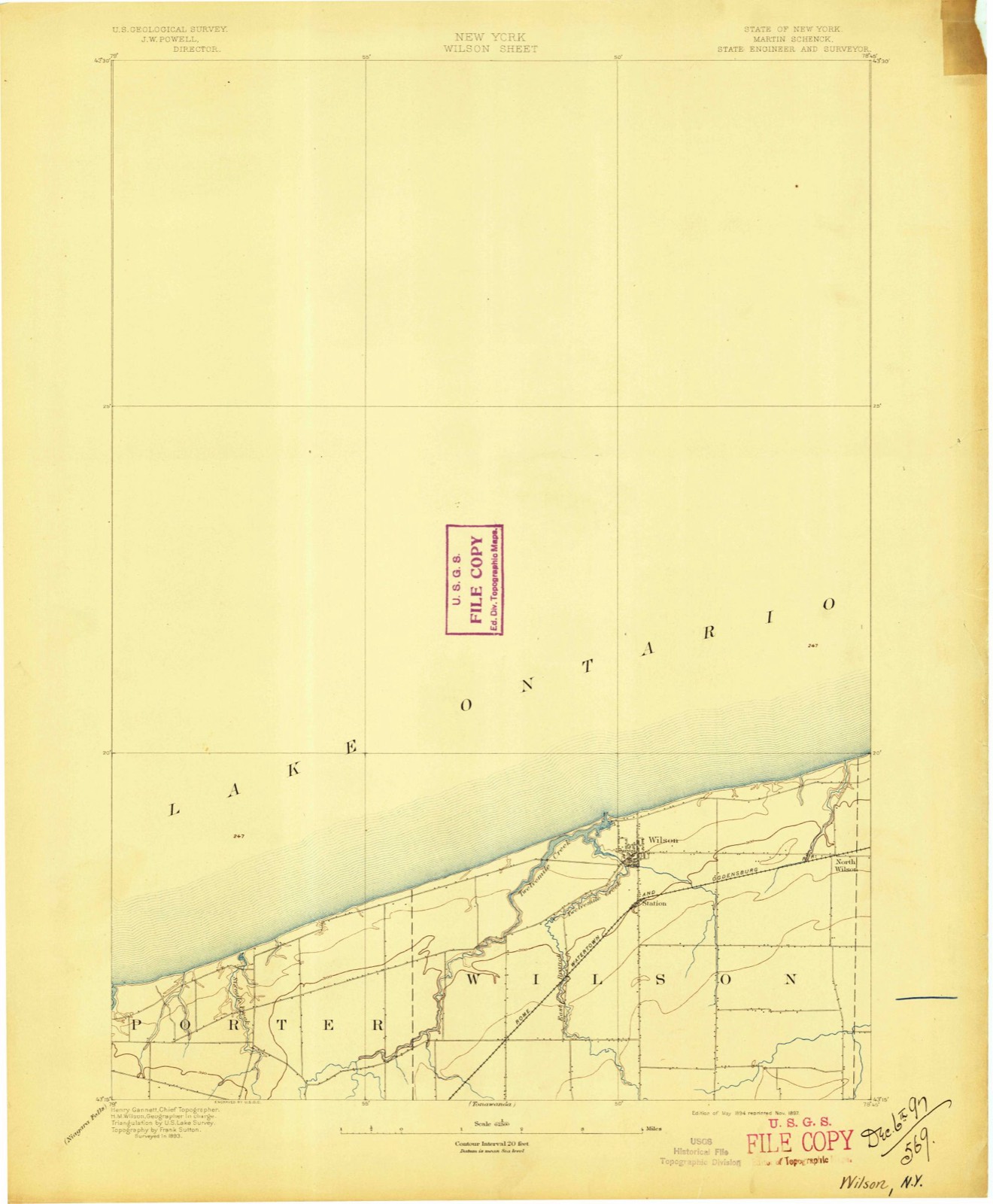 Topographic sheet of Uneeda Beach, surveyed 1894