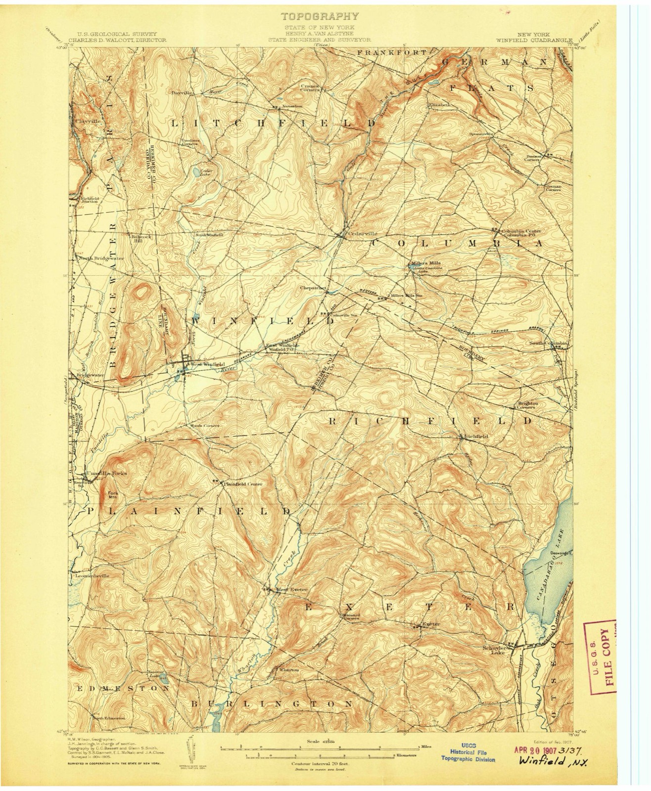 Topographic sheet of Chepachet, surveyed 1907
