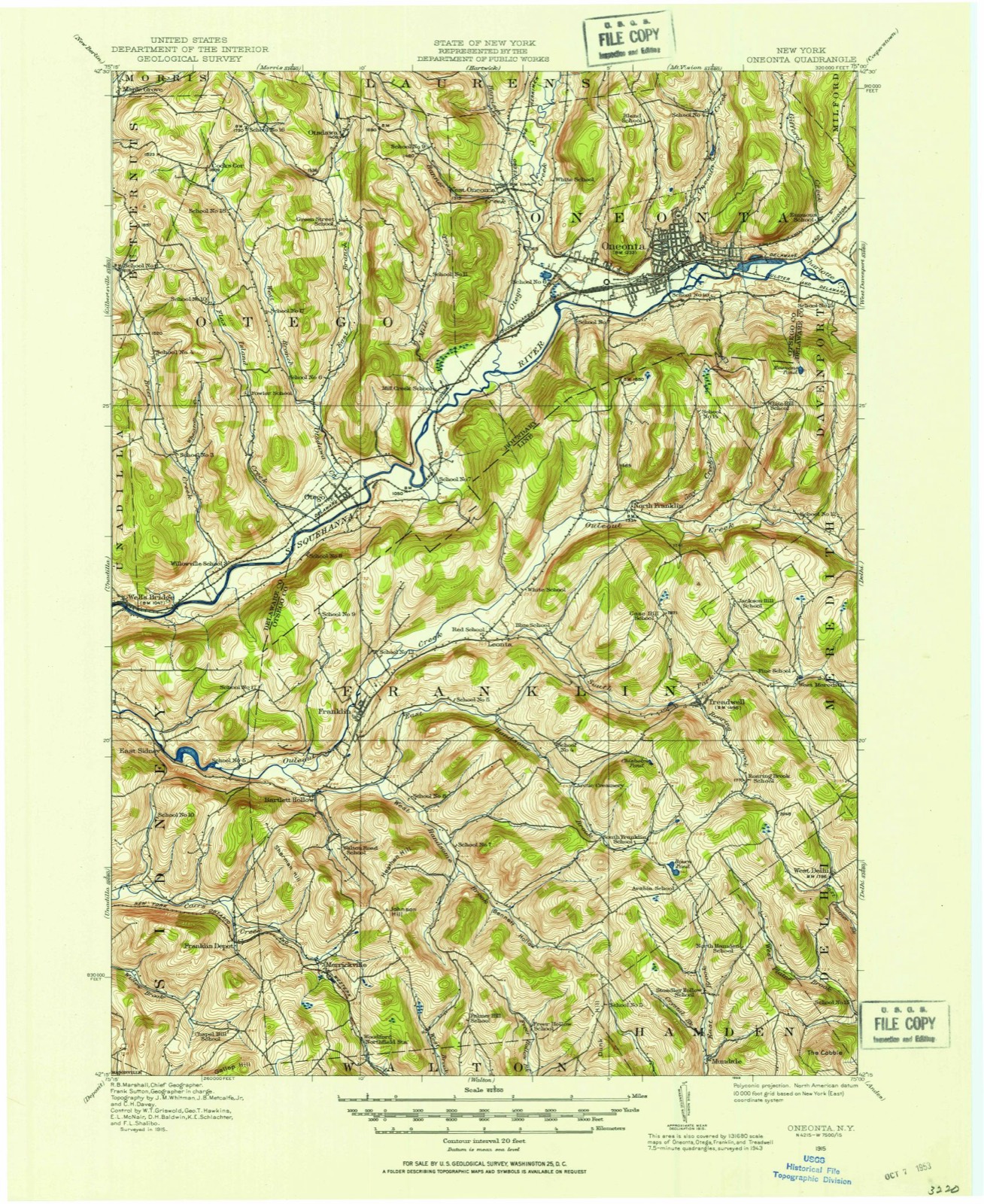 Topographic sheet of Brooklyn, surveyed 1915