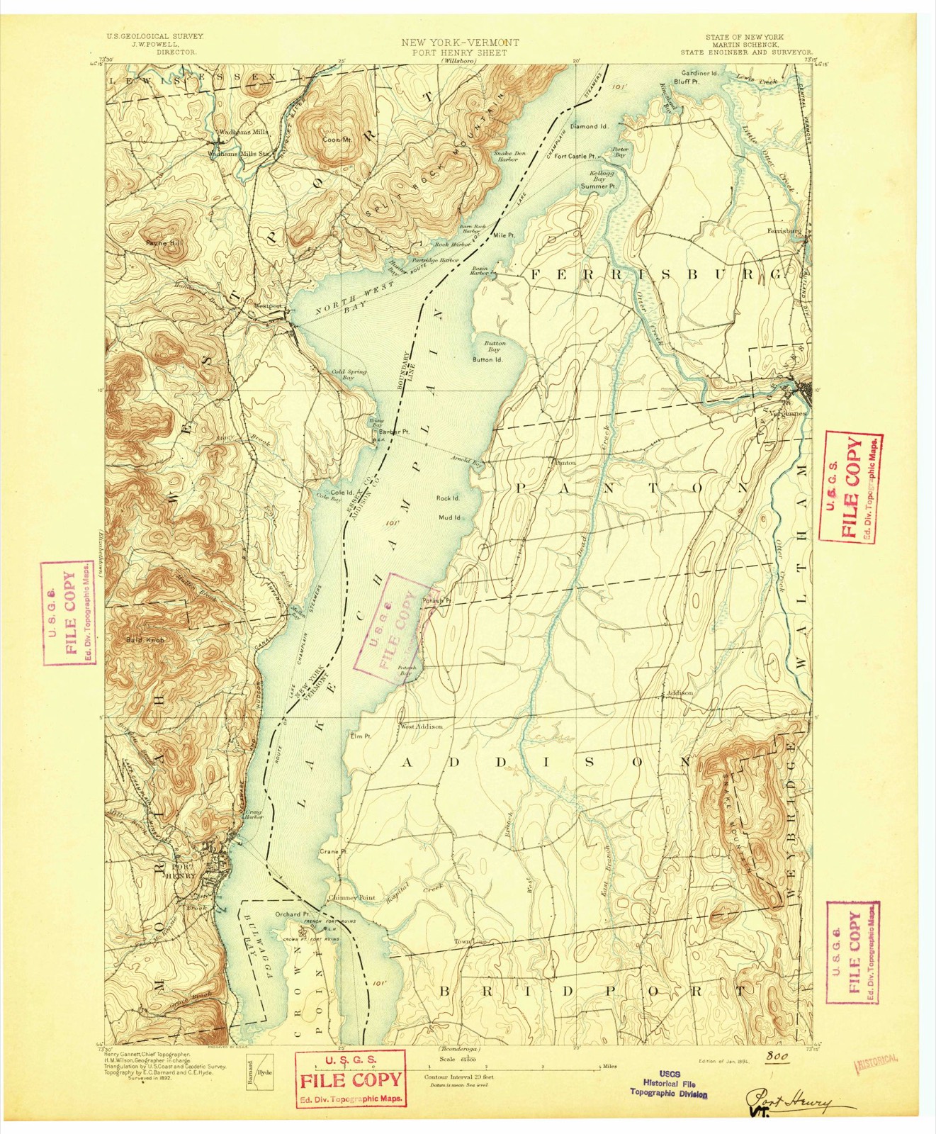 Topographic sheet of Westport, surveyed 1894