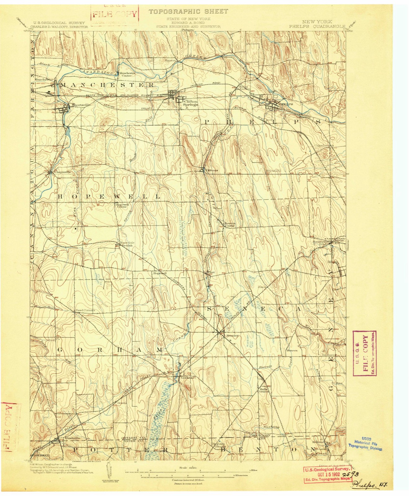 Topographic sheet of Rushville, surveyed 1902