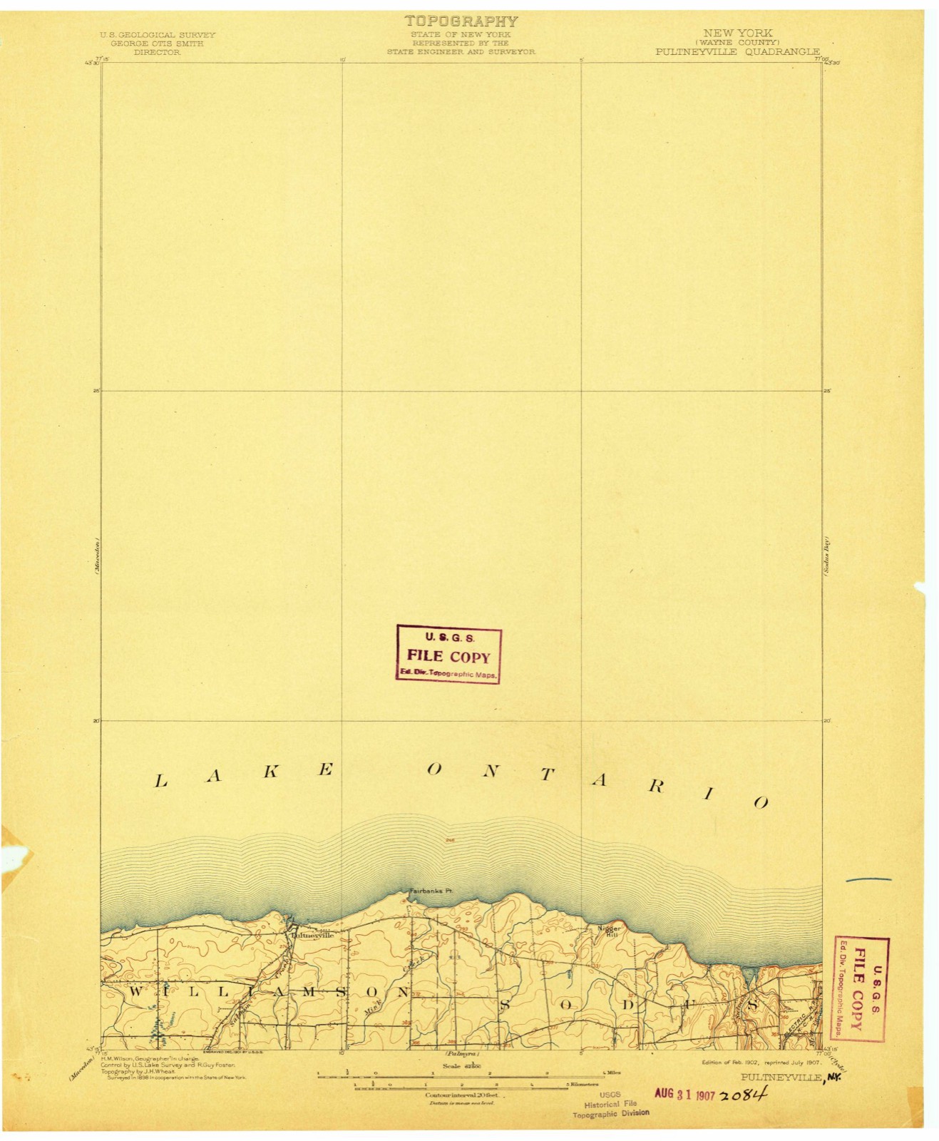 Topographic sheet of Idlewood On The Lake, surveyed 1902