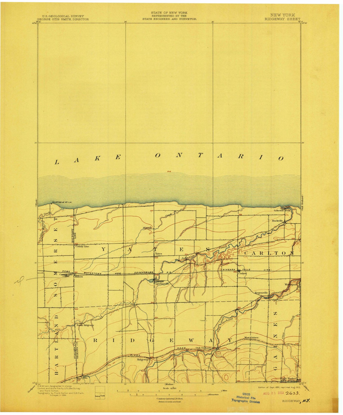 Topographic sheet of Eagle Harbor, surveyed 1897
