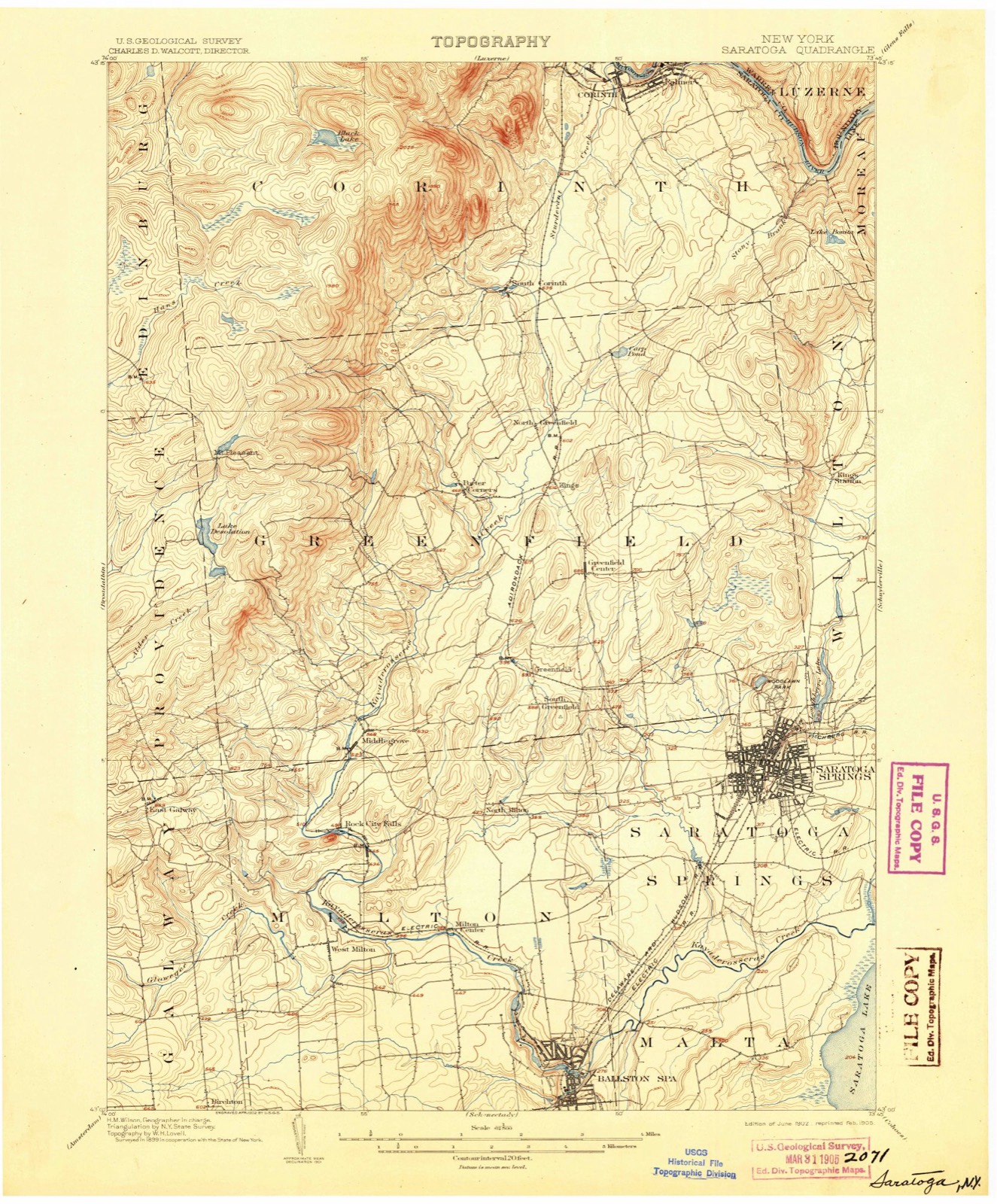 Topographic sheet covering George West House, surveyed 1902