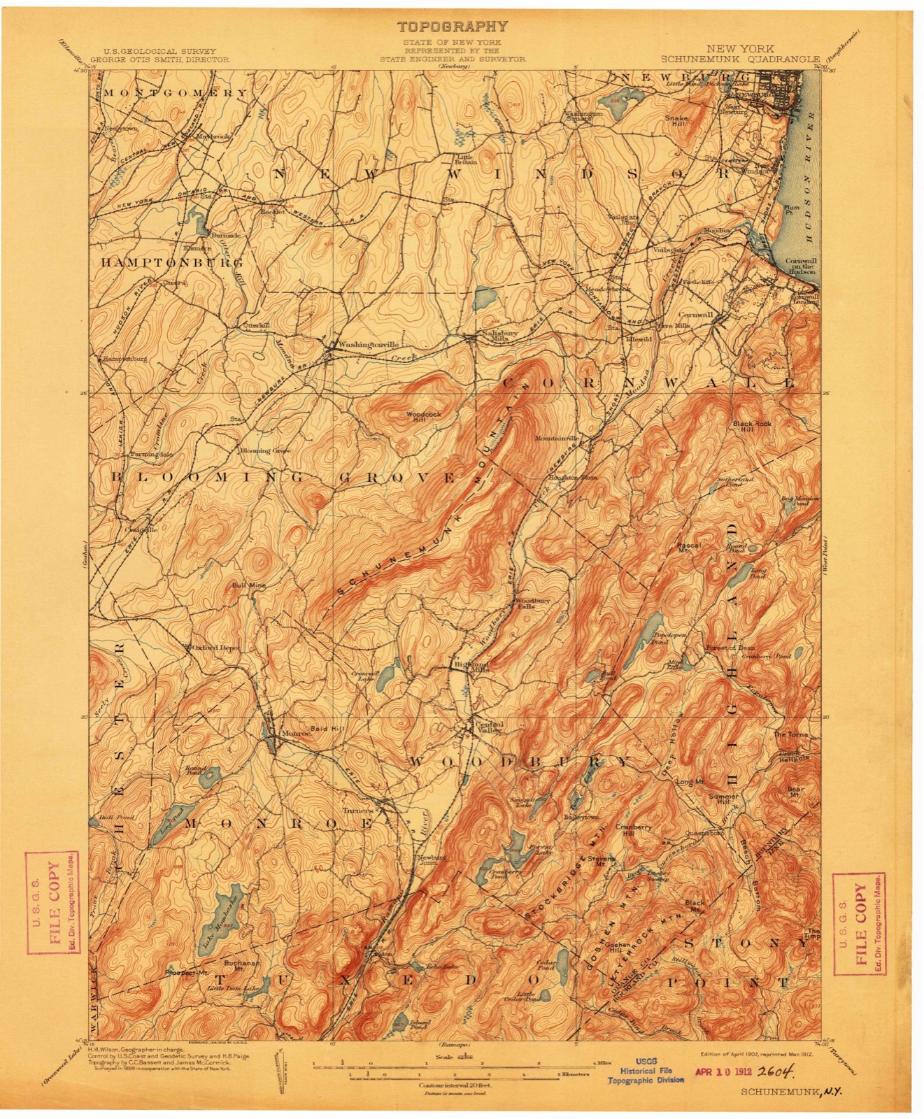 Topographic sheet of Arden, surveyed 1902