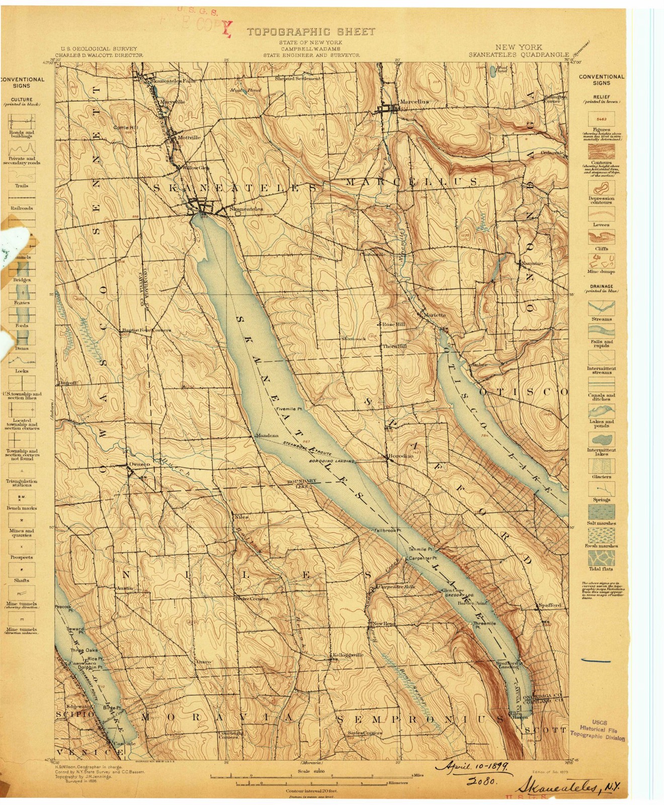 Topographic sheet of Edgewater, surveyed 1899