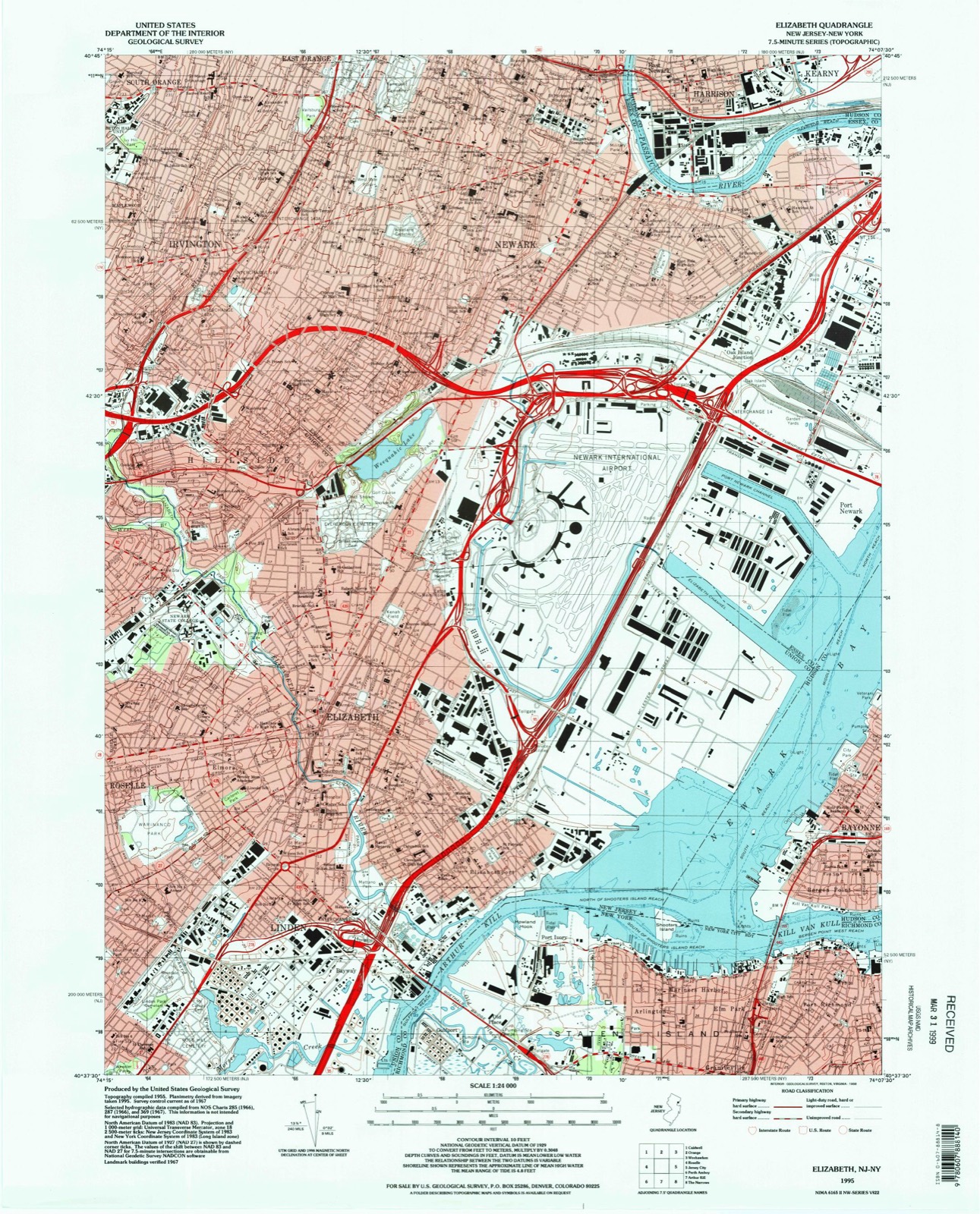Topographic sheet of Port Ivory, surveyed 1995