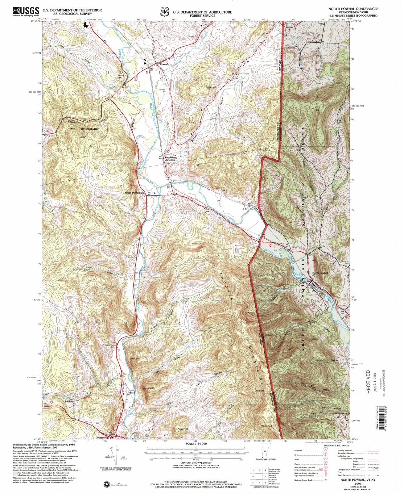 Topographic sheet covering Breese-Reynolds House, surveyed 1995