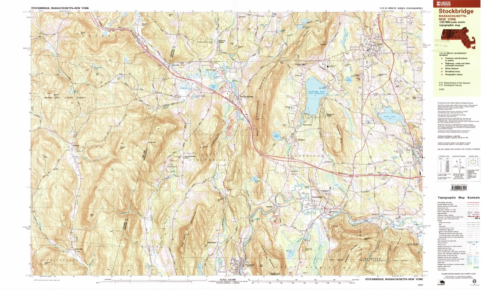 Topographic sheet covering Steepletop, surveyed 1997