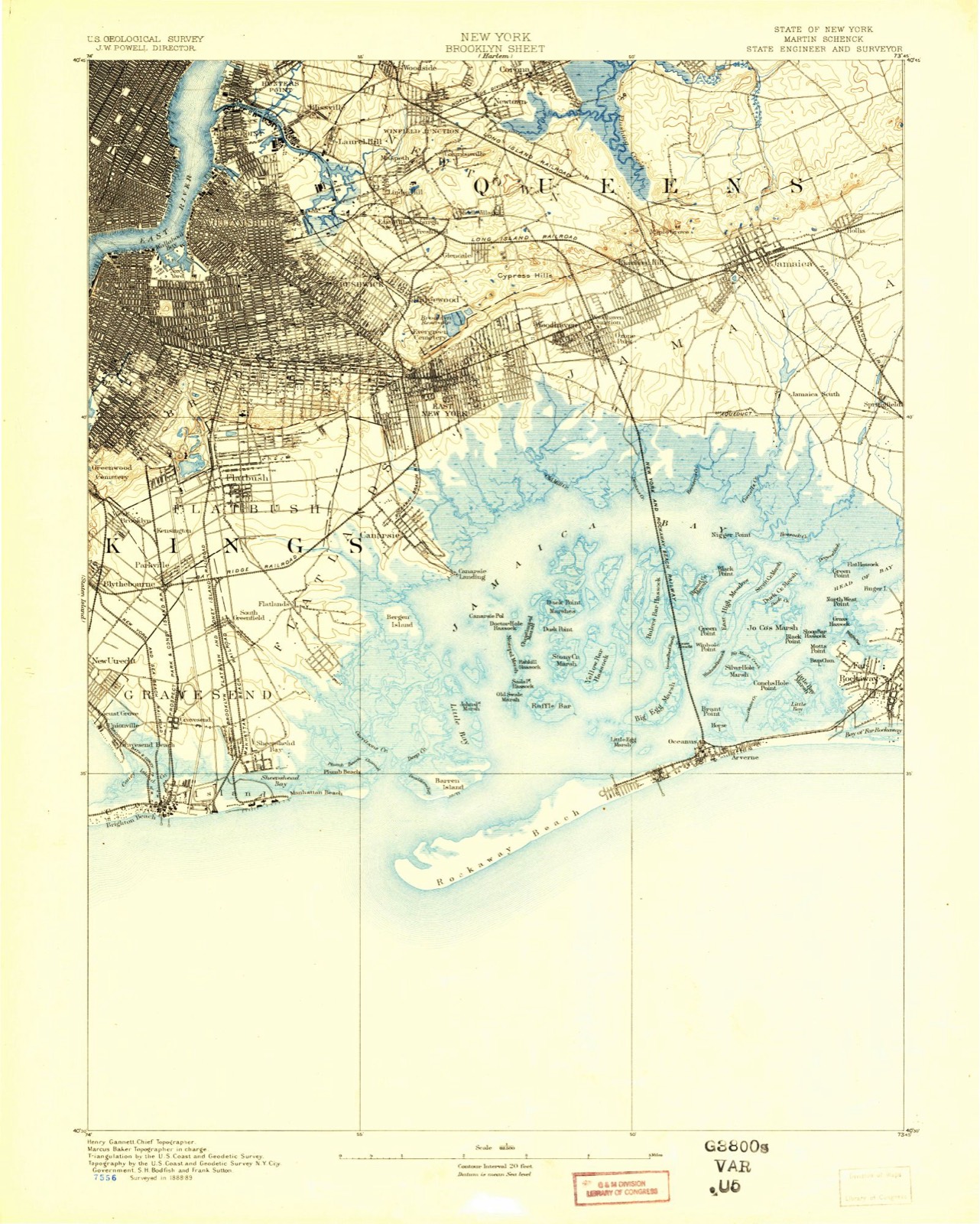 Topographic sheet of Hammel, surveyed 1889