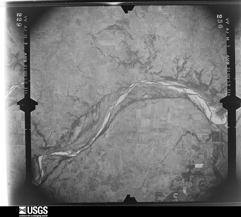 U.S. Geological Survey aerial photograph, 1952-11-21, scale 1:69000