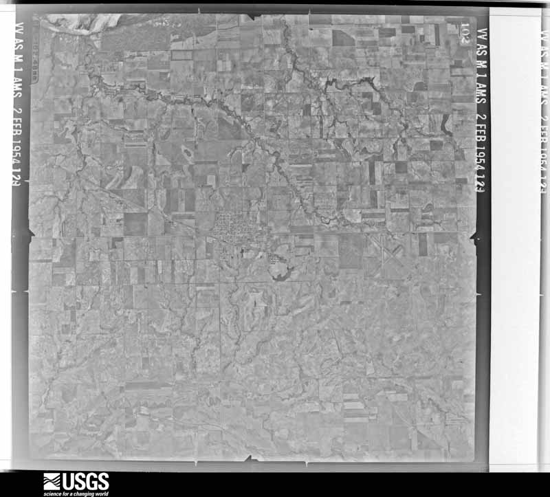 U.S. Geological Survey aerial photograph, 1954-02-02, scale 1:64600