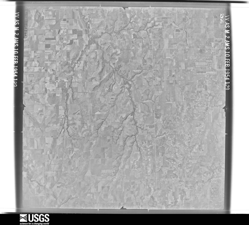 U.S. Geological Survey aerial photograph, 1954-02-10, scale 1:64600