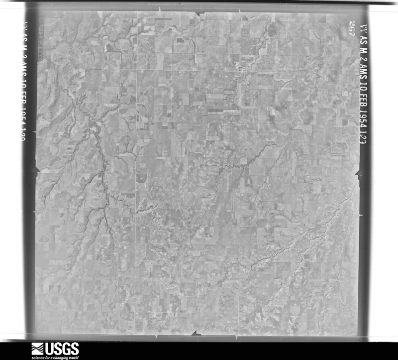 U.S. Geological Survey aerial photograph, 1954-02-10, scale 1:64600