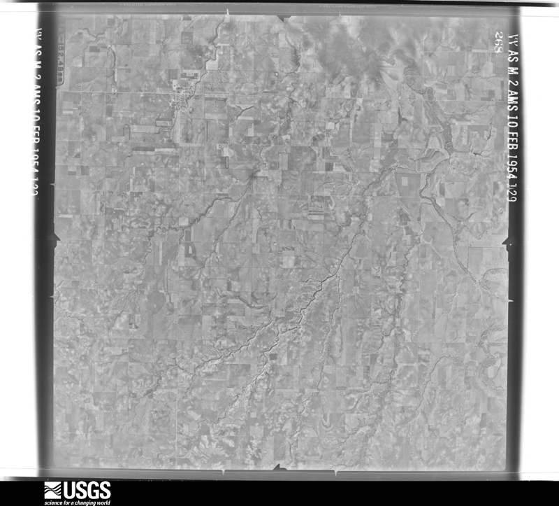 U.S. Geological Survey aerial photograph, 1954-02-10, scale 1:64600