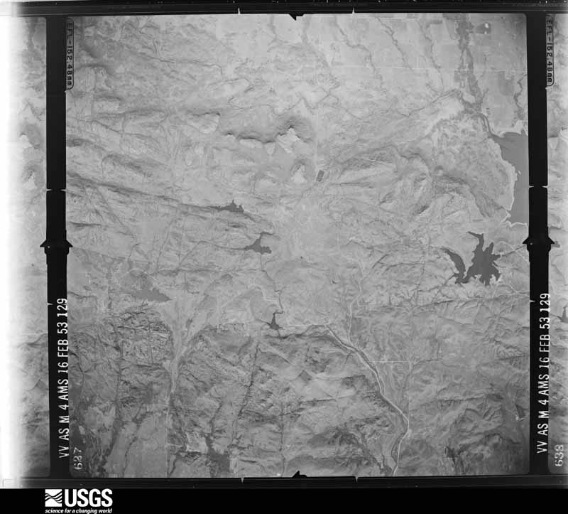 U.S. Geological Survey aerial photograph, 1953-02-16, scale 1:64600