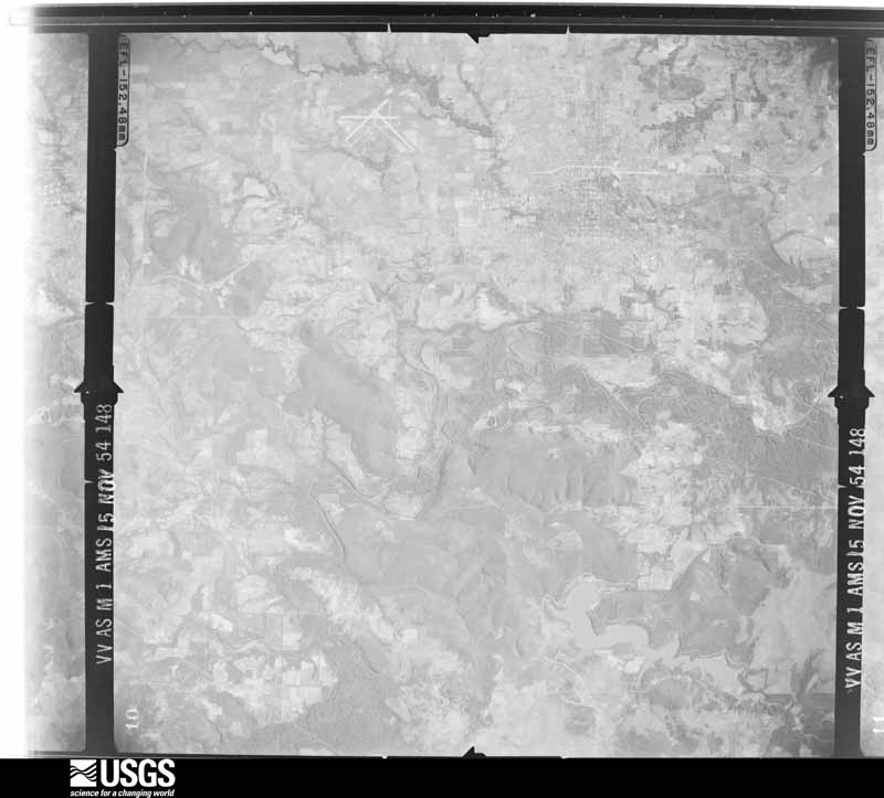 U.S. Geological Survey aerial photograph, 1954-11-15, scale 1:68200