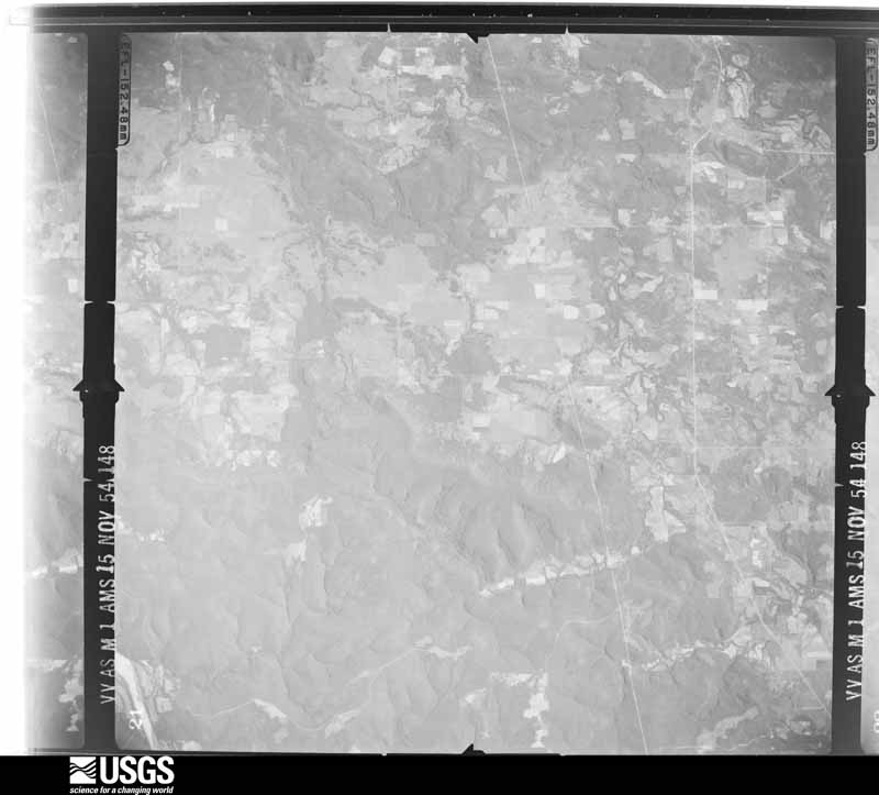 U.S. Geological Survey aerial photograph, 1954-11-15, scale 1:68200