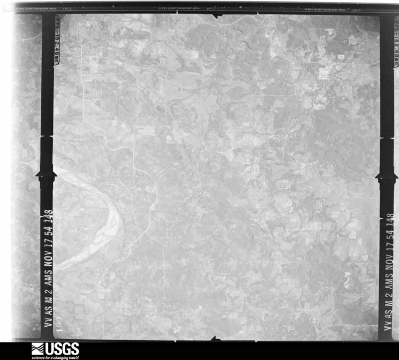 U.S. Geological Survey aerial photograph, 1954-11-17, scale 1:68200