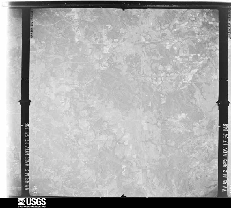 U.S. Geological Survey aerial photograph, 1954-11-17, scale 1:68200