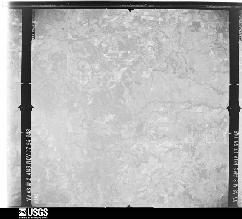 U.S. Geological Survey aerial photograph, 1954-11-17, scale 1:68200