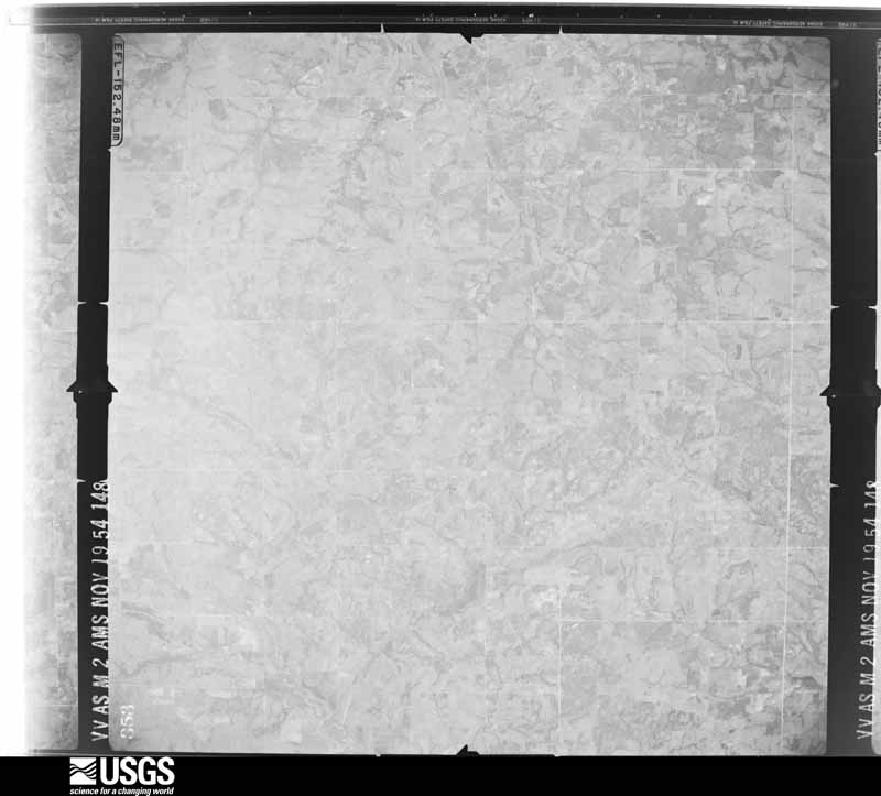 U.S. Geological Survey aerial photograph, 1954-11-19, scale 1:68199